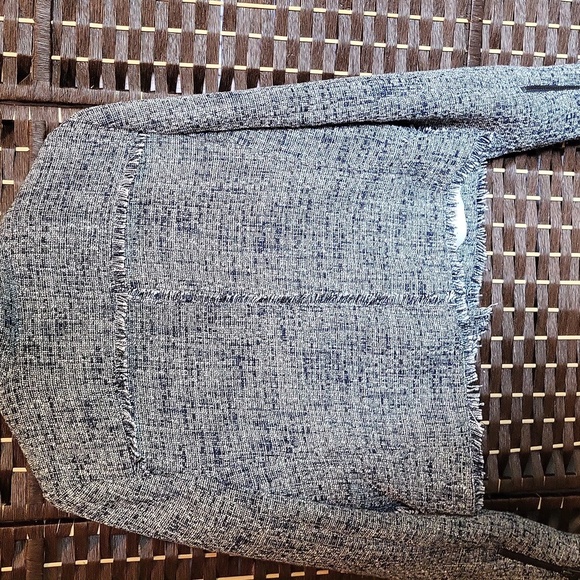 Banana Republic Blue/ Grey / Black Tweed Blazer Sz 10 - Picture 4 of 5